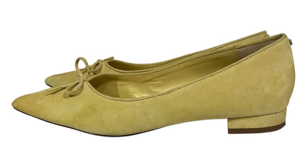 Sam Edelman Esmira Pointed Toe Ballet Flat Dusty Yellow Suede Size US 10M EU 41